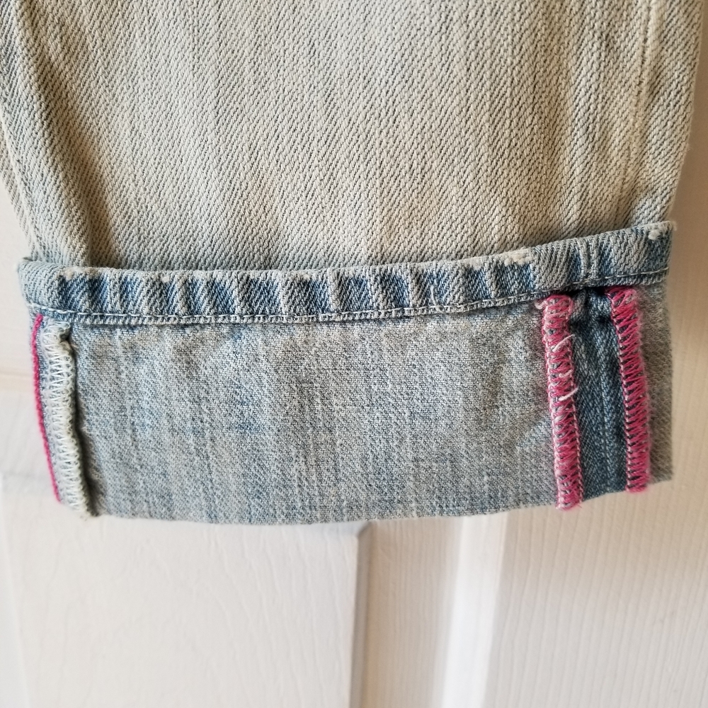 VS PINK denim bling sequin slim straight jeans - Picture 7 of 16